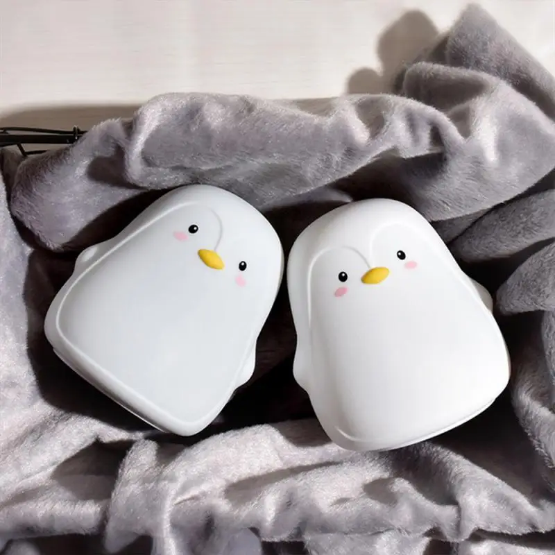 

Penguin Silicone Touch Sensor LED Night Light USB Rechargeable Bedroom Bedside Lamp For Children Baby Christmas Gift