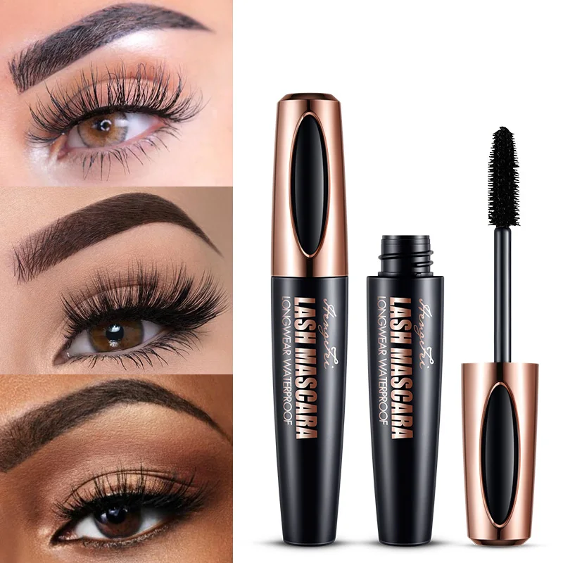 

Waterproof Mascara Long Lasting 4d Silk Fiber Eyelash Mascara Makeup Black Extension Curling Extension Rimel a Prueba De Agua