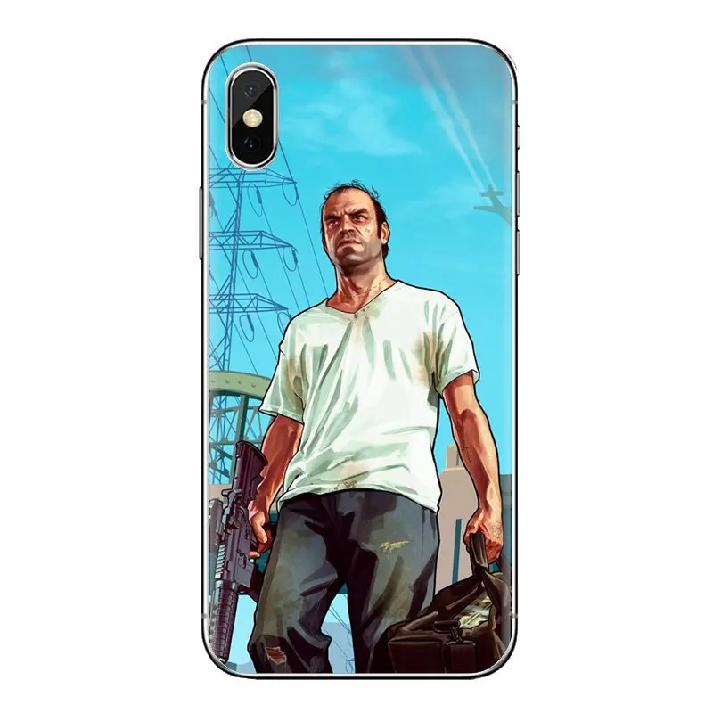 Для Xiaomi Redmi 4A S2 Note 3 3S 4 4X5 Plus 6 7 6A Pro Pocophone F1 GTA San Andreas Grand Theft Auto 5 V TPU прозрачные чехлы |