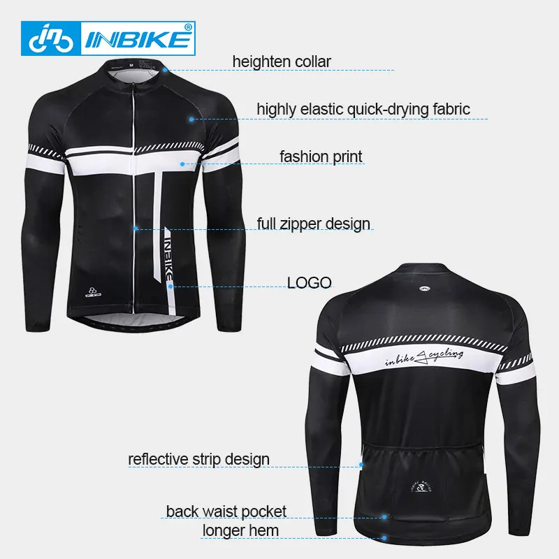 INBIKE одежда для велоспорта с длинным рукавом на осень и зиму Джерси катания горных