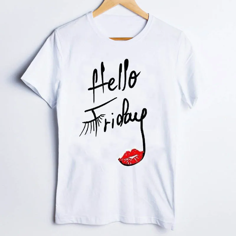 

Tees for Women Print Casual Printing Watercolor Lip Cute 90s Fashion Ladies T Shirt Clothes Lady Tops Clothing Female T-Shirt