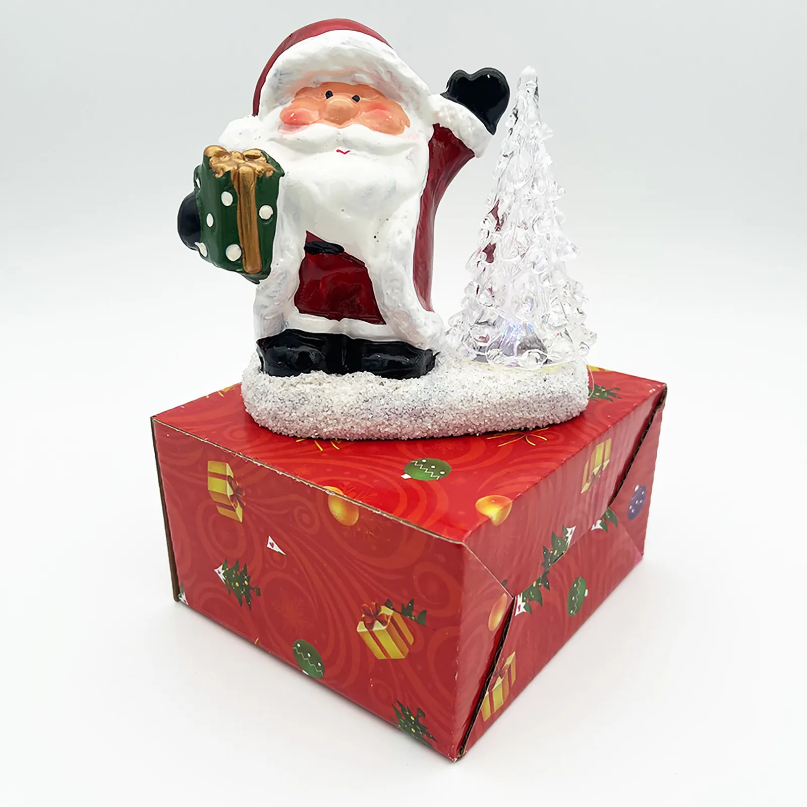 

Искусственная смола, подарок Санта-Клауса для детей, украшение для стола в помещении и на открытом воздухе, новый год