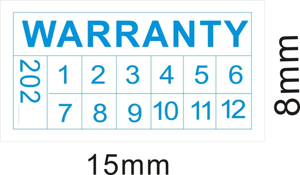 1000 шт./лот гарантия хрупкая недействительность если печать сломанный диаметр 15x8