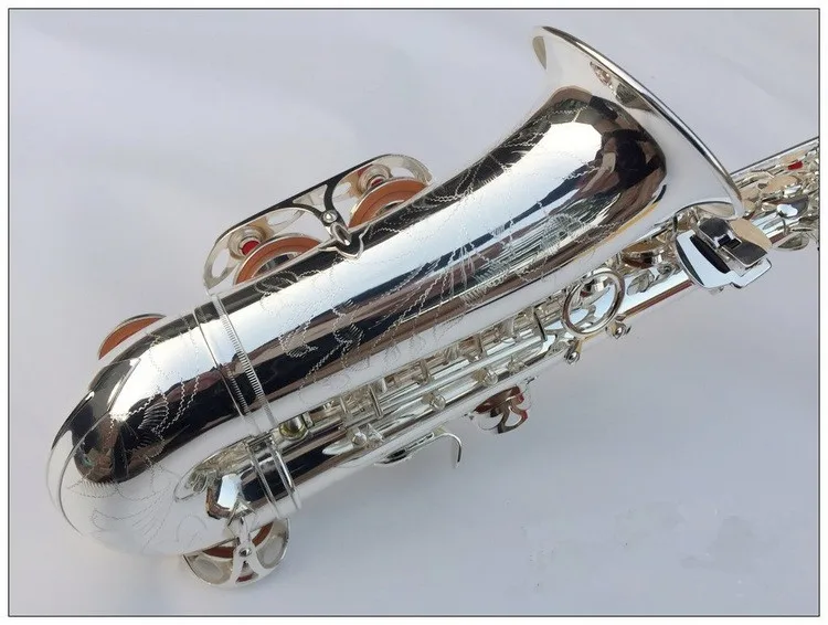 Высококачественный саксофон альт EB посеребренный Саксофон музыкальный