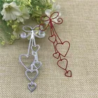 Любящее сердце с бантом металлические высекальные формы Трафареты набор сделай сам для Скрапбукинг альбом декоративное тиснение ручной работы подарочные бумажные карточки