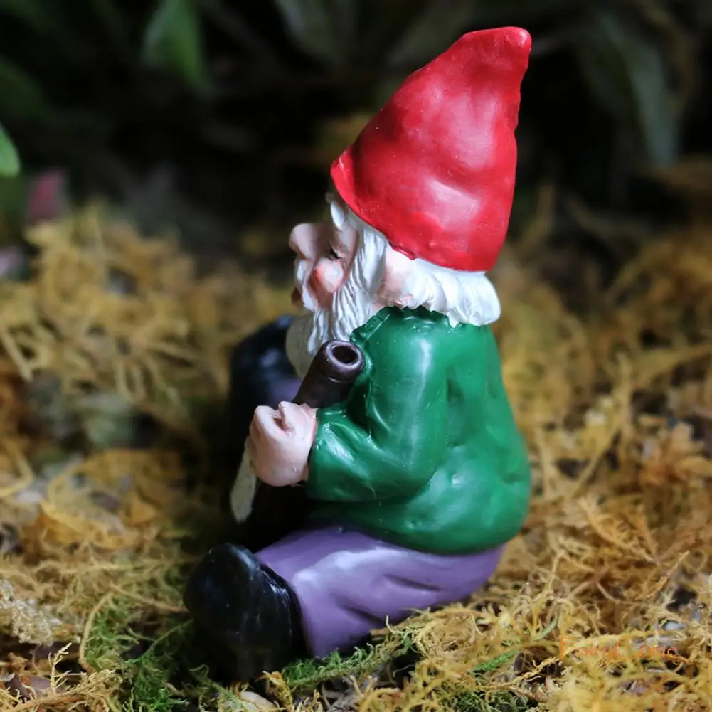 

Mini Garden Gnome Statue Resin Fishing Dwarf Elf Figurines Yard Front Porch Outdoor Ornaments Home Decoration Modern Art Crafts