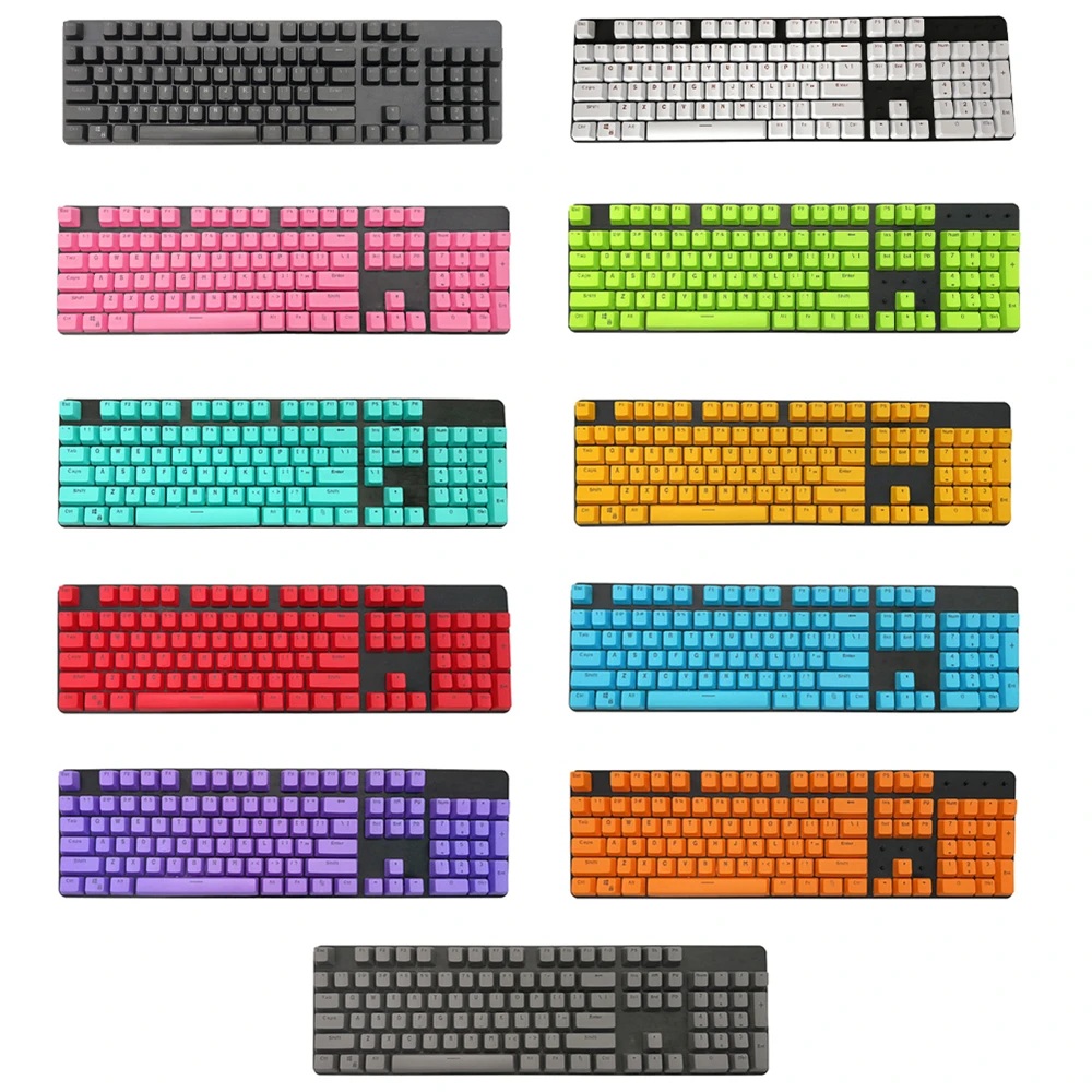 

Universal Backlit f Keycaps 104 PBT Key Caps for English Cherry MX Mechanical Keyboard Multicolors Matching Key Caps Replacement