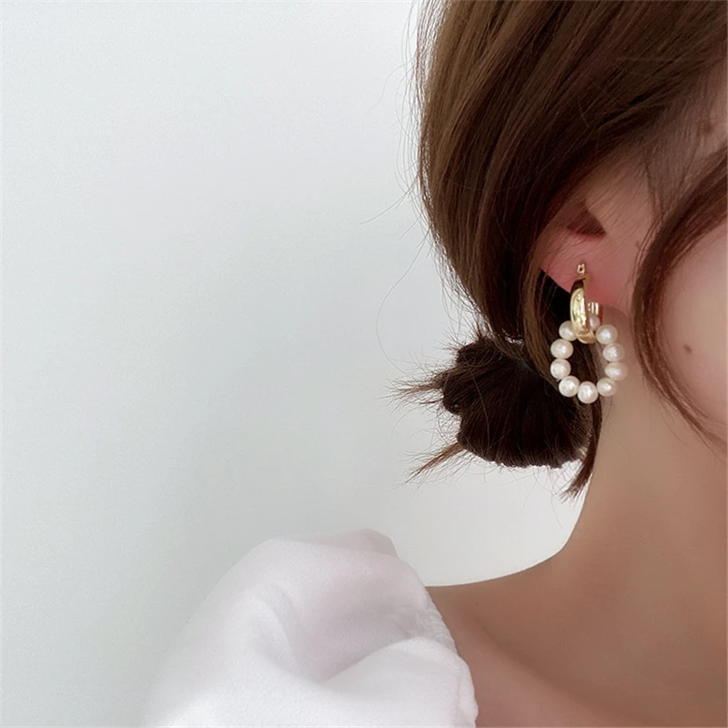 

Ailodo Elegant Fresh Water Pearl Earrings For Women Girls Gold Color Party Wedding Dangle Earrings Fashion Jewelry Gifts 20OCT37