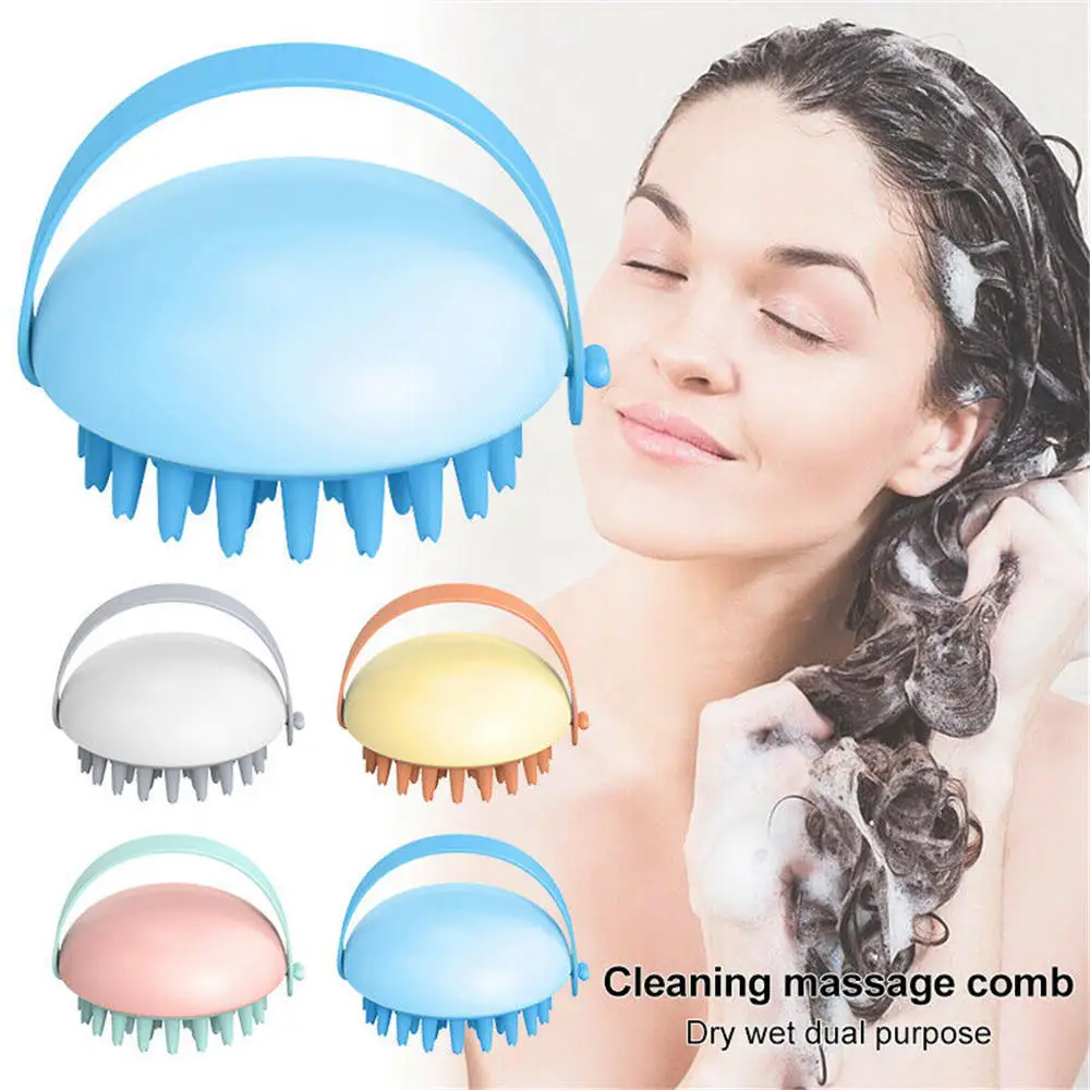 

1PC Soft Shampoo Scalp Shower Body Washing Hair Massage Brush Silicone Massager Combs Widely Applicable Hair Washing Comb