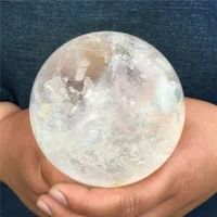 treatment of natural transparent white quartz ball crystal ball