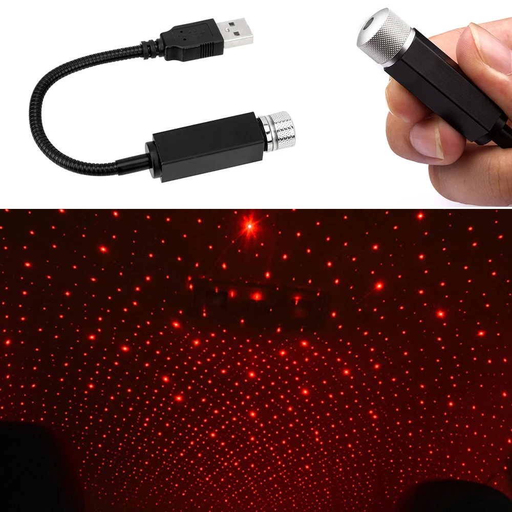 Светодиодный Ночной светильник в виде звезды на крыше автомобиля Галактический