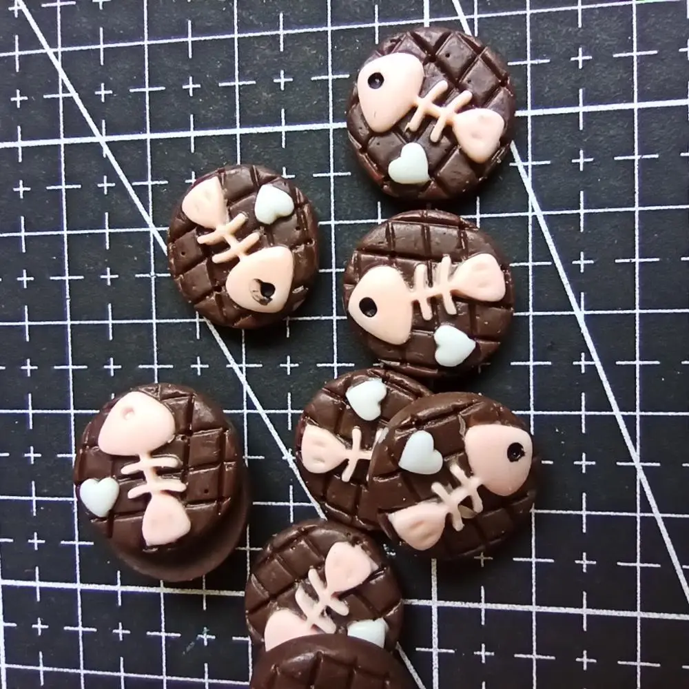 

1 шт./лот украшения из смолы с плоской задней рыбой 17 мм микро-Ландшафтные украшения креативные домашние садовые украшения