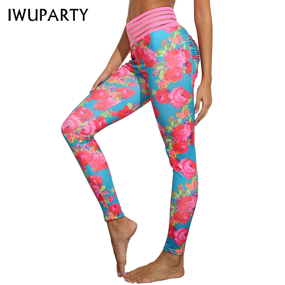 Дропшиппинг пикантные леггинсы с цветочным принтом кружевом складные карманы