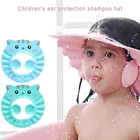 Шапочка для душа регулируемый мытье волос шапка для новорожденных защита ушей Детские защита от шампуня для головных уборов