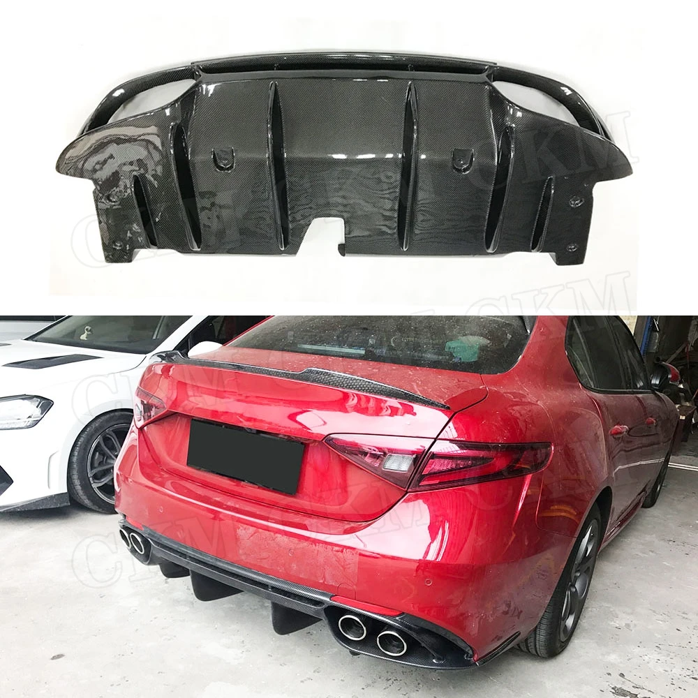 Диффузор для заднего бампера из углеродного волокна спойлер Альфа Ромео Джулия