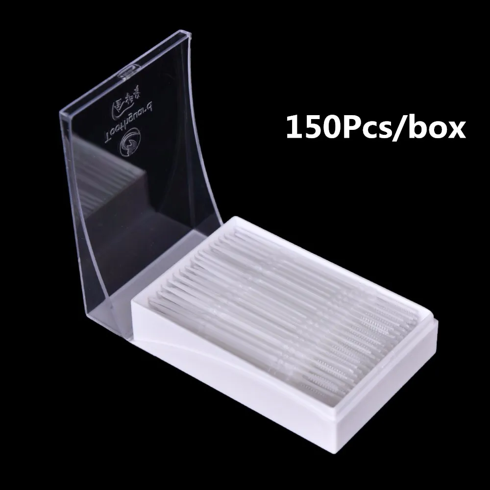 150 шт./кор. гигиеническая зубная пластиковая щетка с двойной головкой зубочистки