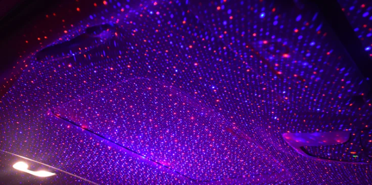 

USB car led Decorative Atmosphere Lamp Roof Star Night Light Projector Adjustable Car Styling Automotive Interior Light red blue