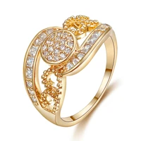 luxury round ring for women female cute finger rings romantic birthday gift for girlfriend fashion zircon stone jewelry