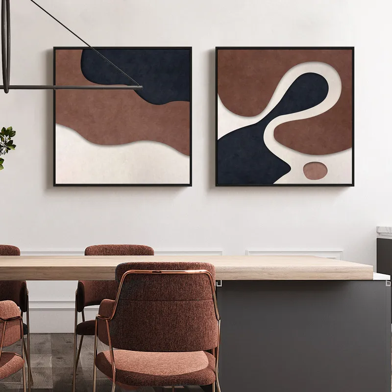 

Spray Color Abstract Brown Stone Geometry Black Pattern Canvas Painting Wall Picture Printing Poster Living Room Home Decoration