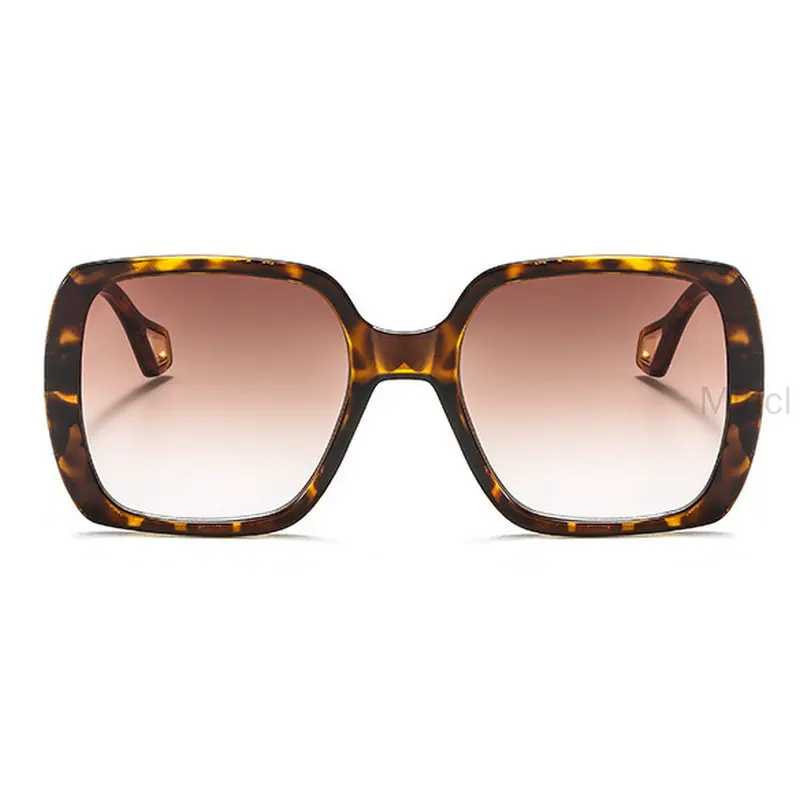 Квадратные негабаритные градиентные солнцезащитные очки женские модные