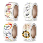 500 шт. круглое с фокусным расстоянием 25 мм стикеры на клейкой основе для девочек, держащих букет невесты узор наклейка спасибо на День Матери подарки этикетки для поделок украшения
