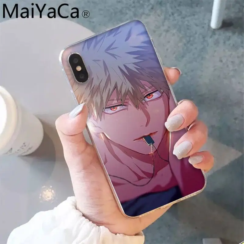 

MaiYaCa Bakugou kacchan Katsuki Shell funda bling Phone Case for iPhone 12 8 7 6 6S Plus X XS MAX 5 5S SE XR 12 11 pro promax