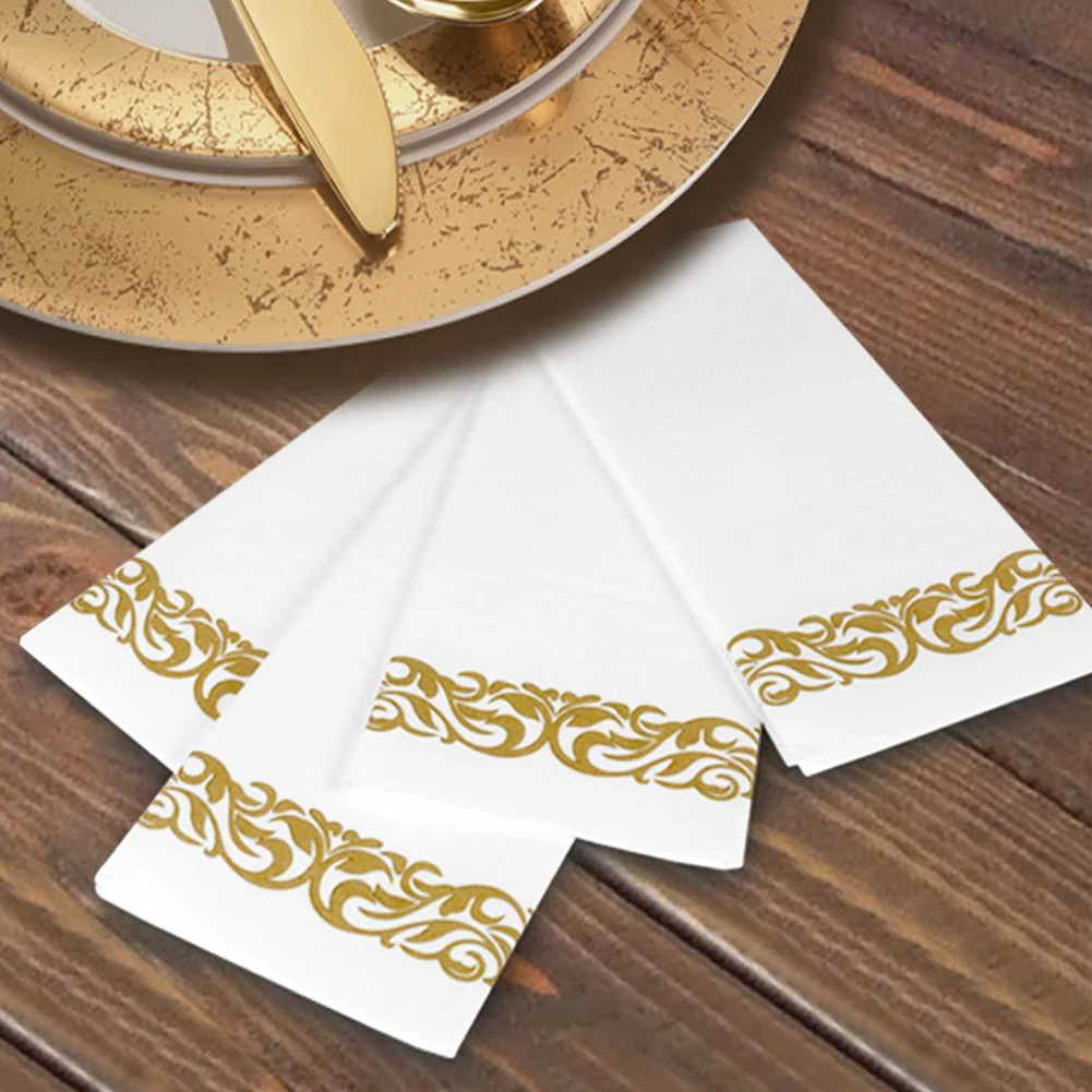 

50Pcs Disposable Tissue Napkin Home Restaurant Dish Bowl Paper Towel Table Decor Household Merchandises Skin Friendly