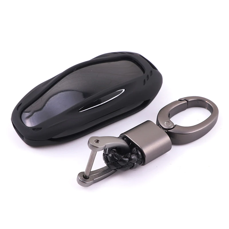 Роскошный черный красный и синий цвет чехол для автомобильного ключа ключей