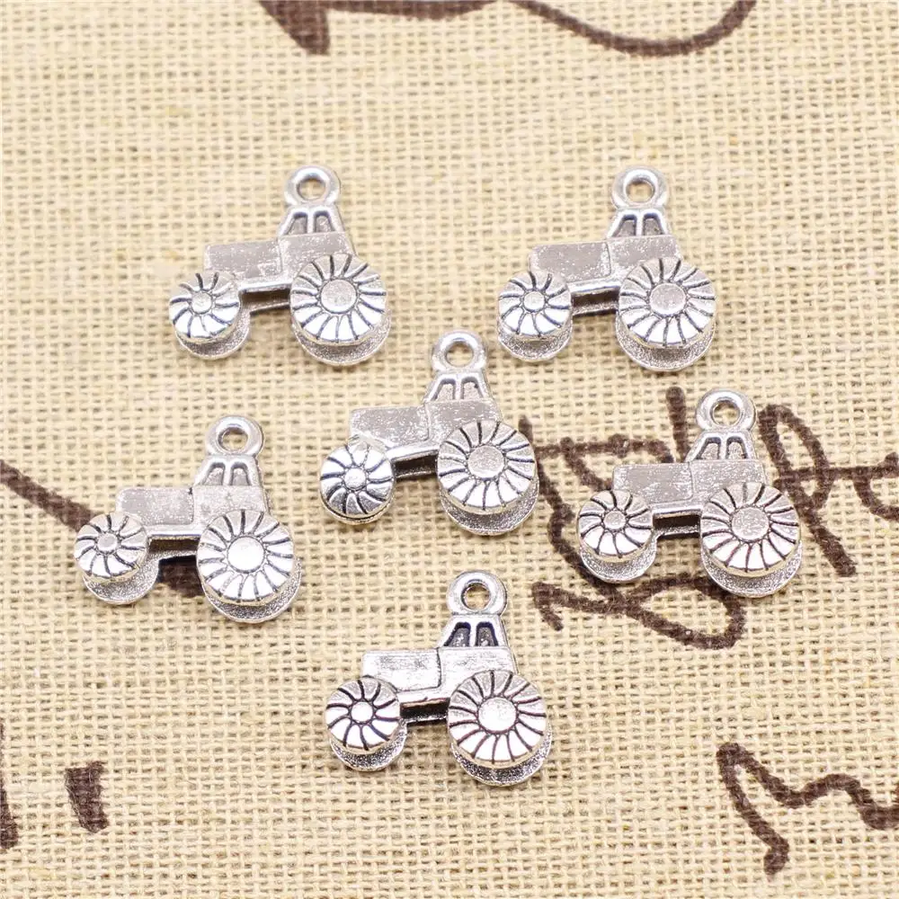 

Designer Charms DIY 5pcs 16x15mm Antique Silver Color Truck Charms
