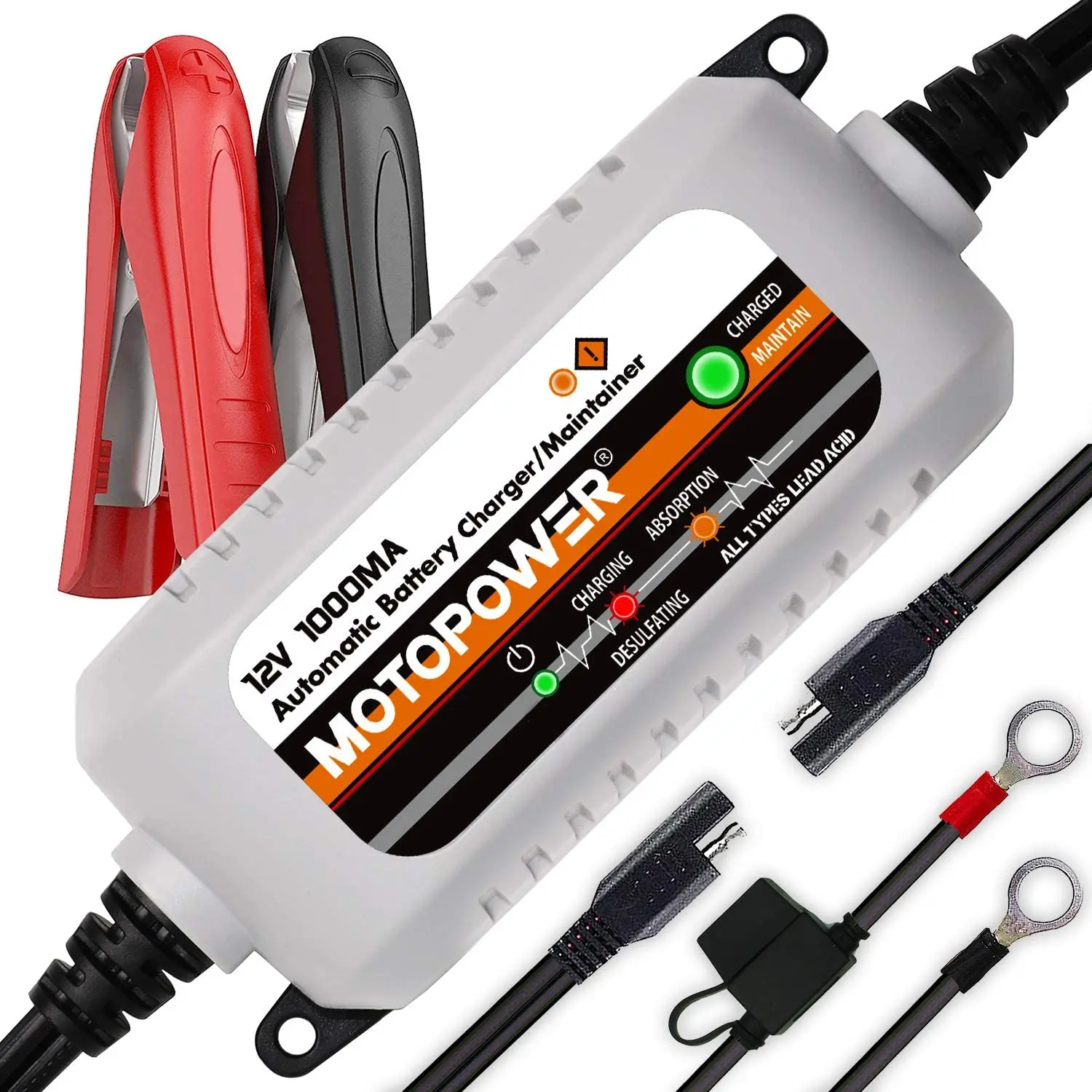 MOTOPOWER MP00205BB 12 В 1000 мА полностью автоматическое зарядное устройство/обслуживание| |