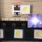 Для подсветки ЖК-телевизора UNI LED 3535 светодиодный LED SMD лампа bead 1 Вт 6 в 3537 3535 Вт Холодный белый цвет стандарта UNI 1,2 шт.