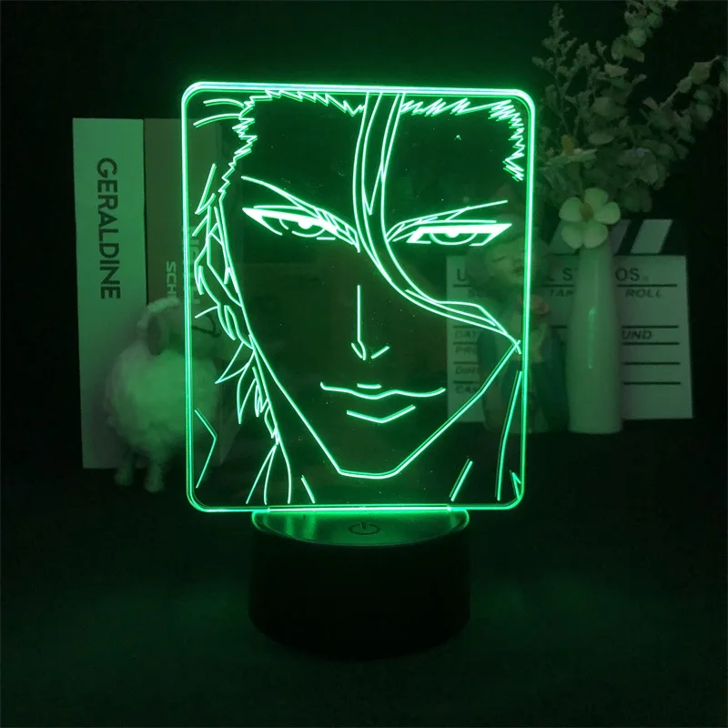 

Decor LED Night Light Anime Bleach Atmosphere 3D USB Sosuke Aizen Lamp Kids Room Nightlight Lava Base Birthday Gift