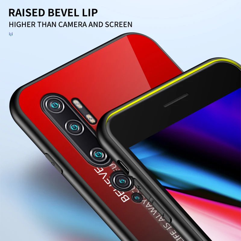 Для Xiaomi Mi Note 10 pro Чехол Противоударный задняя крышка градиентный чехол из