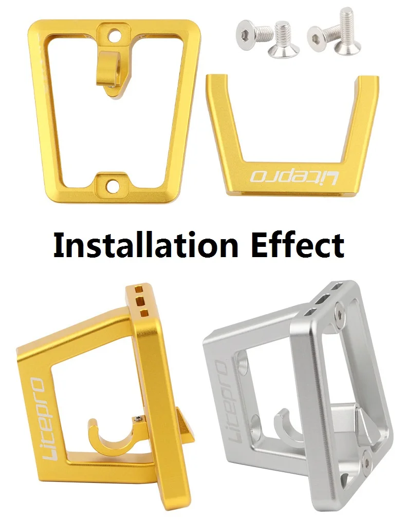 

Litepro Brompto Folding Bike Split Mount Pig Nose Bracket High-Strength Aluminum Alloy Front Shelf Black Red Gold Silver