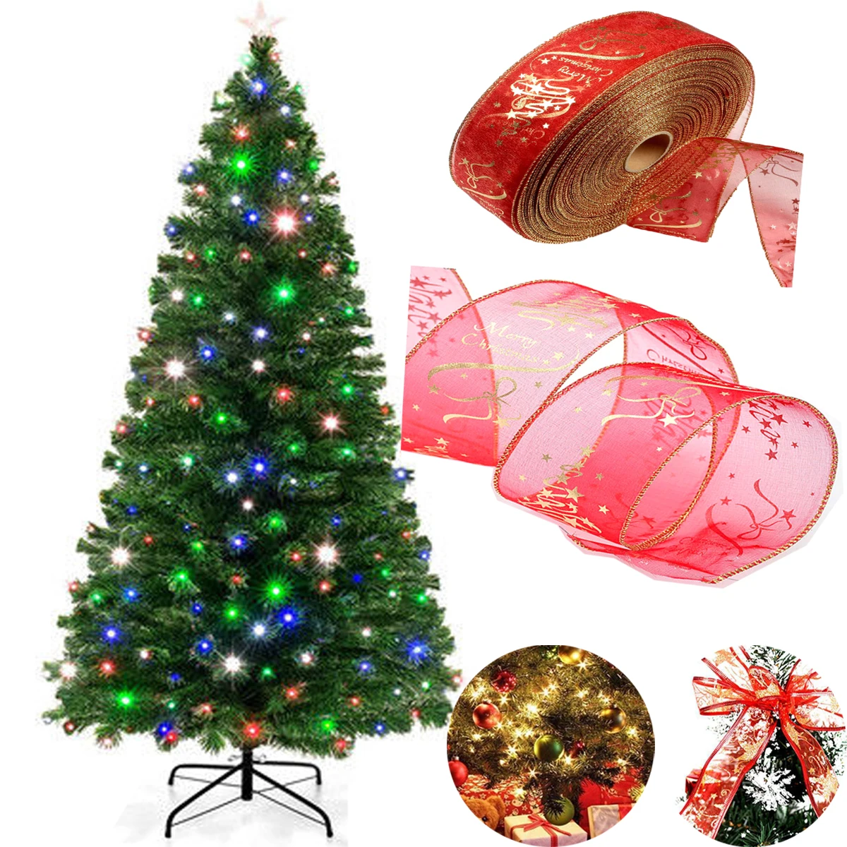 DIY рождественская лента корсажная атласная для свадьбы Рождественская вечеринка