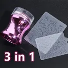 3 шт., силиконовые штампы для ногтей
