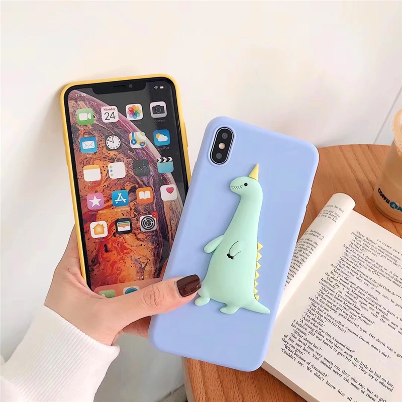 3D чехол с рисунком курицы и динозавра для Samsung Galaxy J4 J6 Plus A6 A7 A8 A9 2018 S8 S9 S10 Lite Note 8 9 10