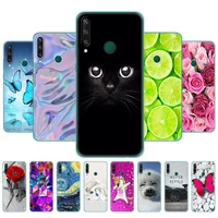 for huawei y6p case 6 3 soft silicon tpu phone covers for huawei y6p 2020 y 6p med lx9n back huawei y6p bumper funda cat flower
