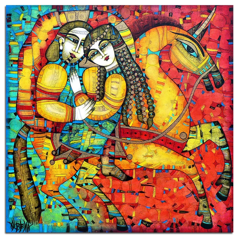 Алмазная 5D картина Мама и дочь на Единороге вышивка сделай сам полноразмерная