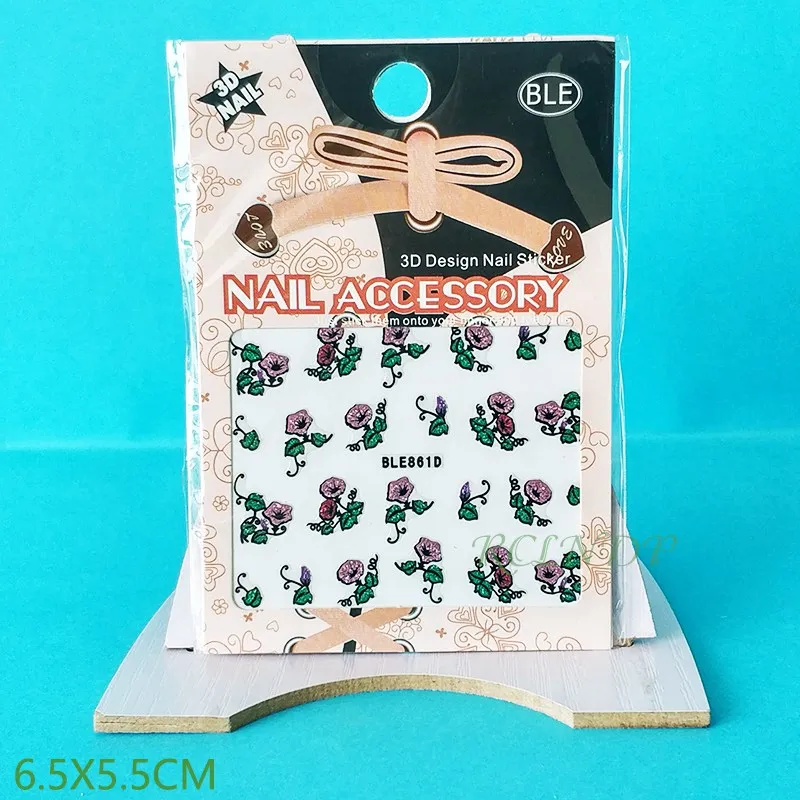 3D наклейки для ногтей все украшения слайдеры фиолетовый цветок клей дизайн