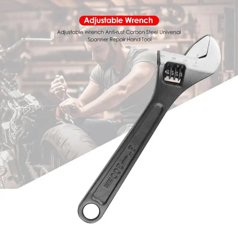 

Anti-rust Carbon Steel Adjustable Wrench Universal Spanner Repair Hand Tool for Household Auto Repairing Hardware Tools
