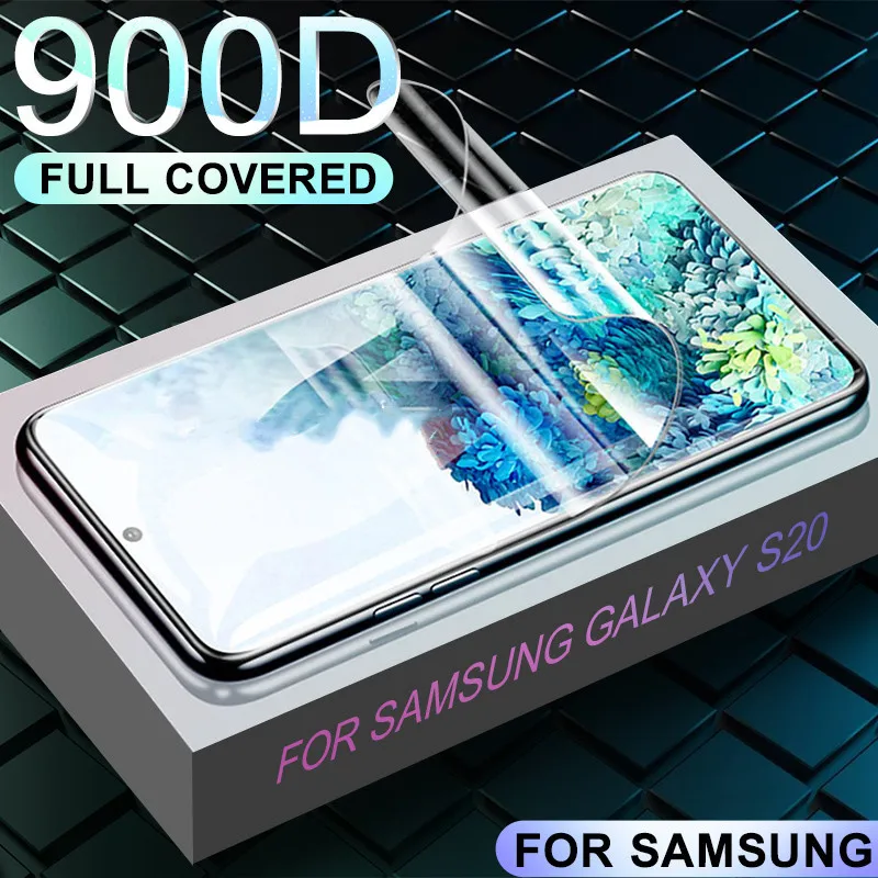 900D Гидрогелевая пленка для Samsung S20 plus s20 ultra S10 Lite s10 e S9 защитная на полный экран samsung