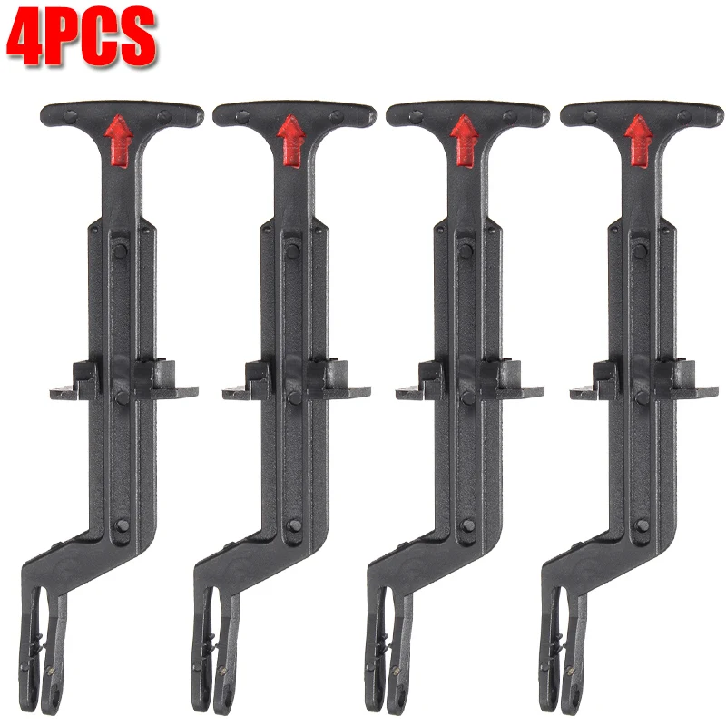 

4Pcs/Set 135mm Bonnet Hood Release Rod Lock Latch Black Handle Clips 3B0823593 For VW For Volkswagen Passat B5 / B5.5 1998-2004