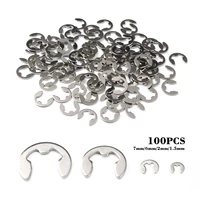 400pcs 1 5mm 2mm 6mm 7mm diameter 304 stainless steel e type circlip kit snap ring set snap ring fixing ring