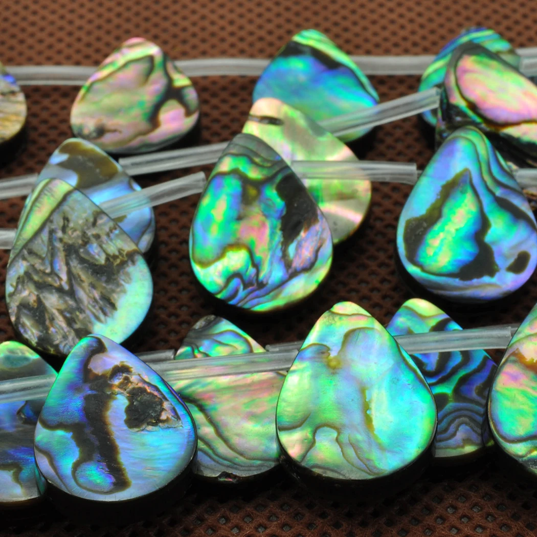 

Natural Abalone shell 10x14mm 13x18mm water drop Beads for Jewelry Making necklace 15inch ICNWAY