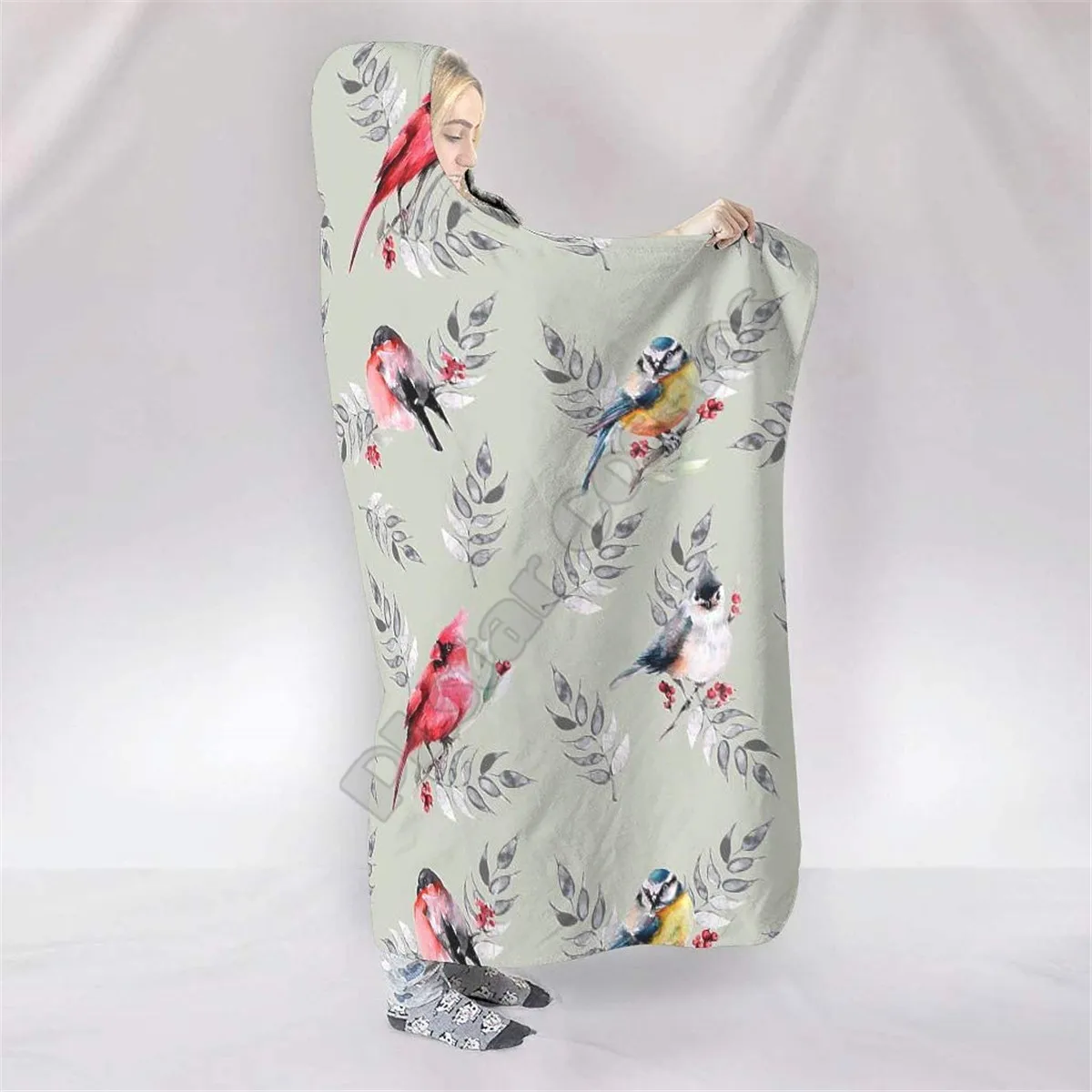 

Bird Beautiful Breathable Hooded Blanket 3D Printed Wearable Blanket Adults men women kids Boy Girl Blanket blanket throw