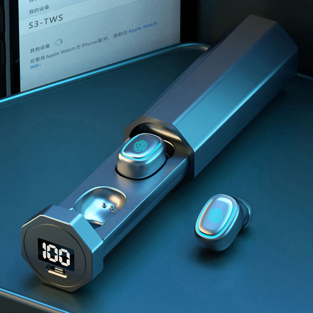 Мини-наушник Bluetooth TWS беспроводные F9 спортивные водонепроницаемые 8D стерео