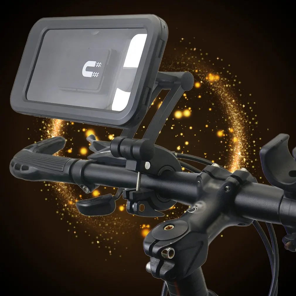 

Adjustable Waterproof Bicycle Phone Holder Universal Bike Motorcycle Handlebar Cell Phone Support Mount Bracket