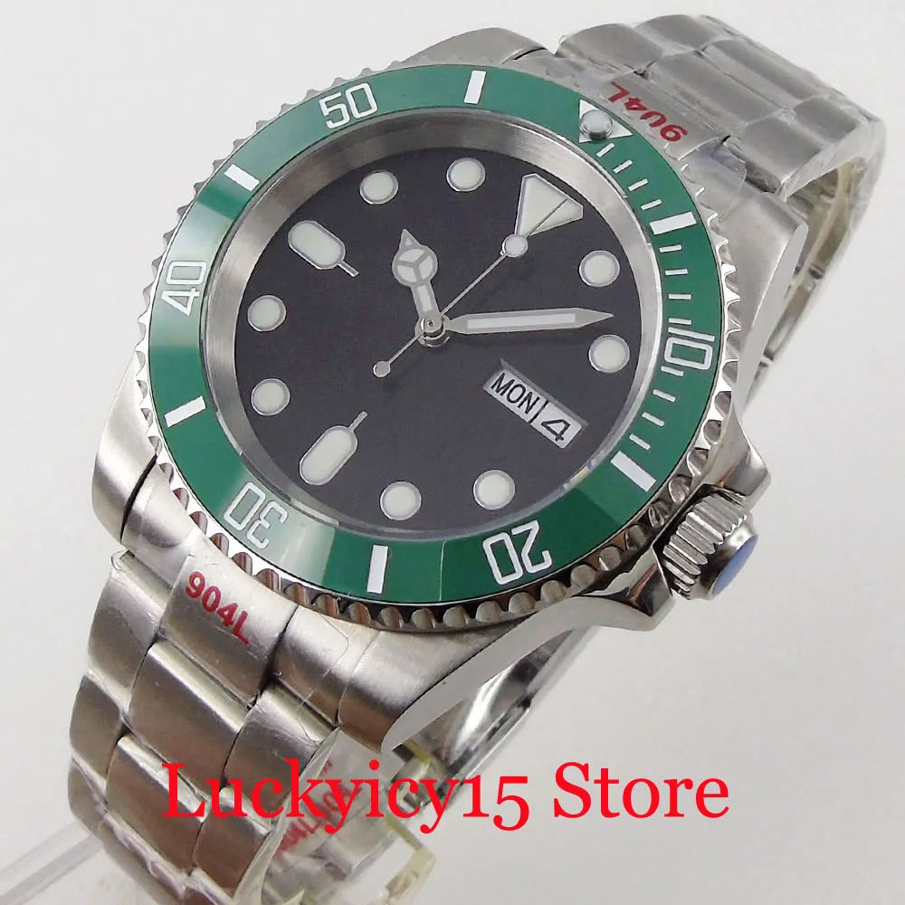 

Часы наручные мужские 24 Драгоценности NH35A с автоподзаводом светильник вставкой