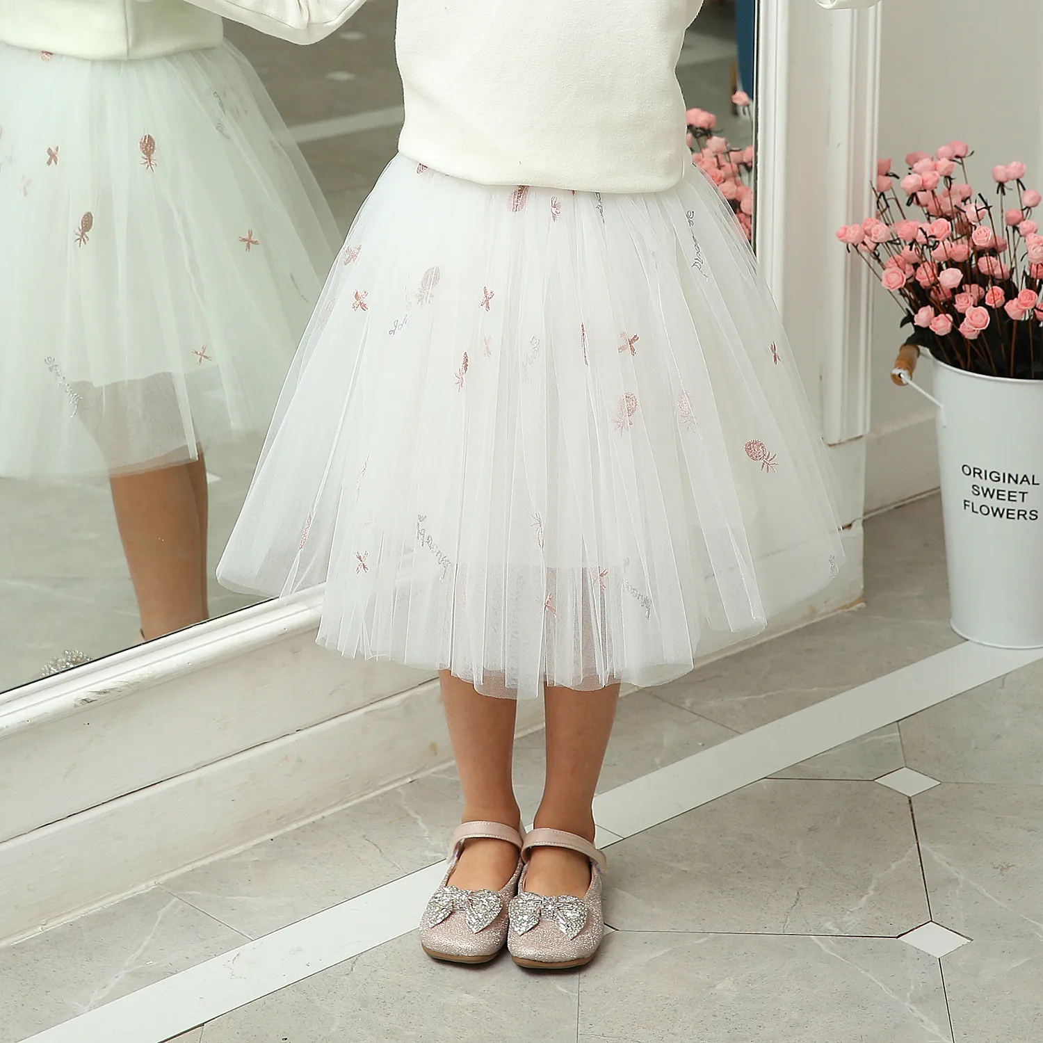 

Girls' New Skirts Children'S Fashion All-Match Pleated Skirt Pattern Clothing Daily Wedding Banquet Clothes Various Occasions